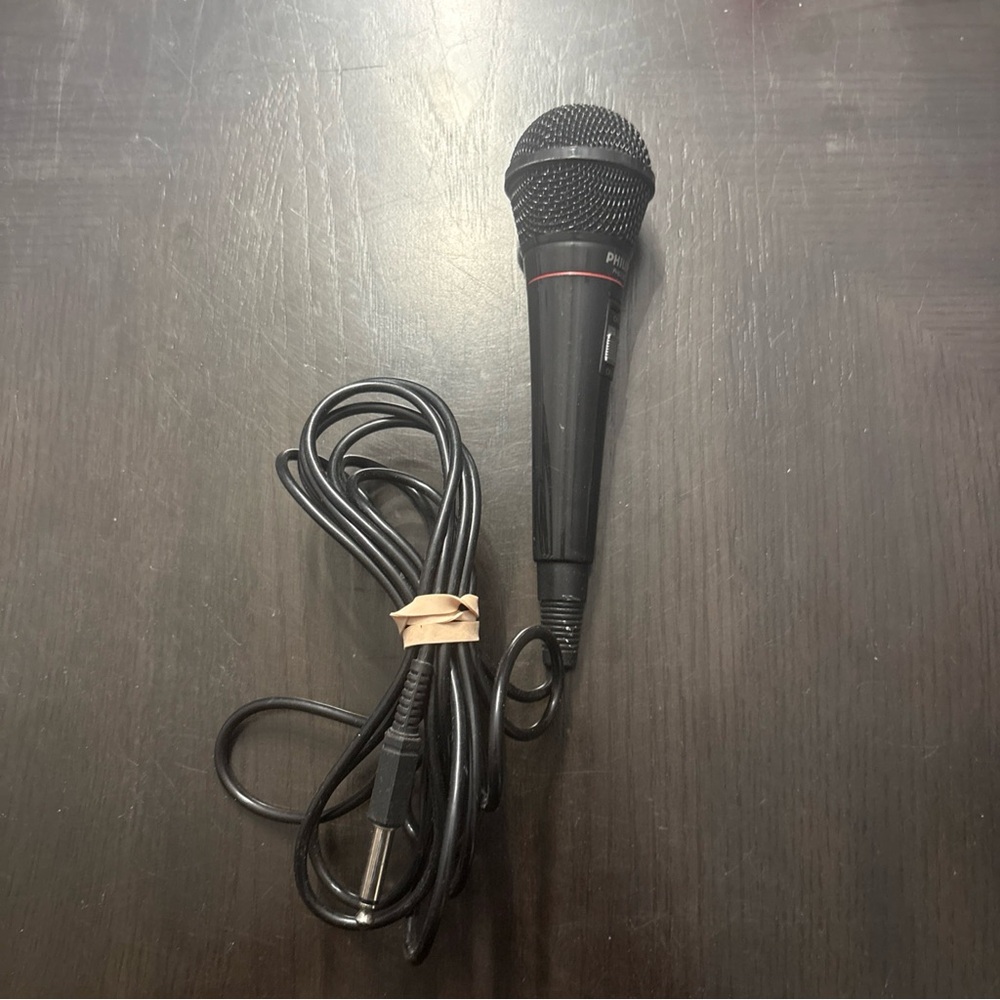 Philips Dynamic Cable Karaoke Microphone # PH62080 / jack adapter